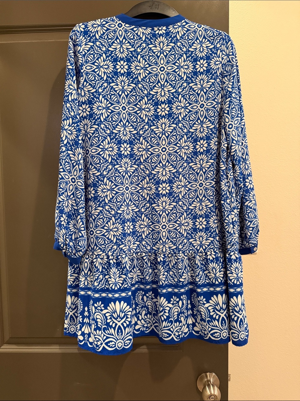 Zara Blue & White Floral Tunic Dress - Picture 2 of 3